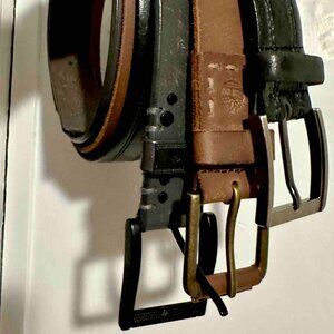 Mens Timberland CalvinKlein Bosca Leather Belts BUNDLE of 3.Y2K Vintage